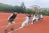 教育学院举办毕业生文明离校欢送活动之拔河友谊赛